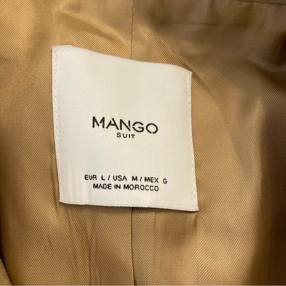 MANGO Camel Tan Velvet Military Jacket - Picture 7 of 11